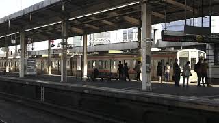 東海道本線２１１系＋２１１系普通列車浜松行き静岡駅到着シーン2020.12.10.