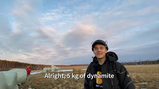 What happens if you detonate 5kg of TNT under a huge haybale?