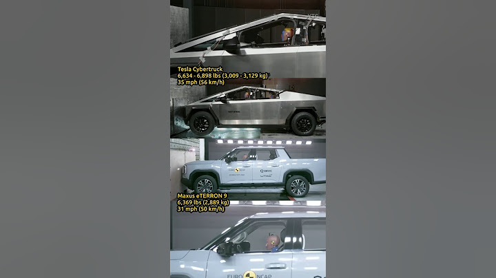 Tesla Cybertruck vs Maxus eTERRON 9 - EV Pickup Truck Crash Test Comparison