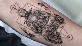 BUDDHA YINGYANG TATTOO TIME LAPSE