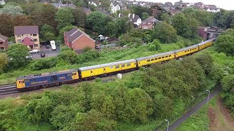 GBRf Class 73 on test train. Drone Footage