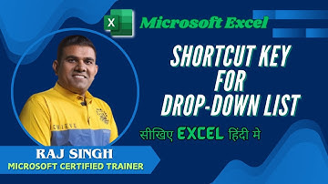 EXCEL SECRET: Fast Access to DROP DOWN LISTS in Hindi | Raj Singh Microsoft Certified Trainer |