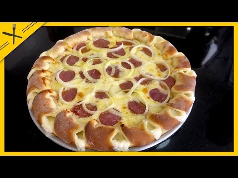 PIZZA DE CALABRESA COM QUEIJO COM BORDA CARACOL - AULA 8 - CURSO DE PIZZA