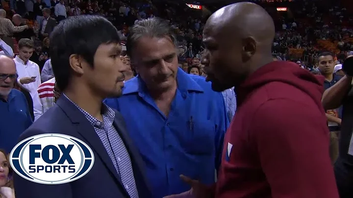 Mayweather and Pacquiao Face Off At Miami Heat Game - DayDayNews