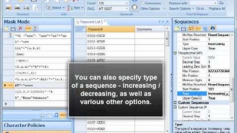 Password Generator by BinaryMark - Sequences Demo