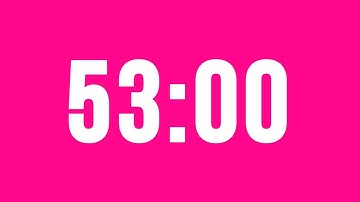 53 Minute Countdown Timer No Music With Alarm Clock At The End