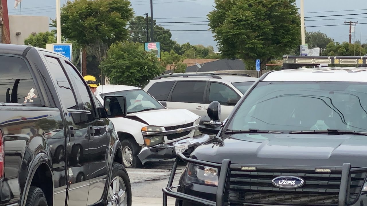 Azusa PD and LACoFD Responded to Car Accident YouTube