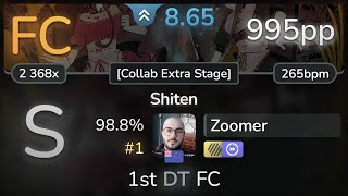 8.7⭐ Zoomer | RD-Sounds ft. Meramipop/nayuta - Shiten [Collab Extra Stage] +HDDT 98.8% (#1 995pp FC)