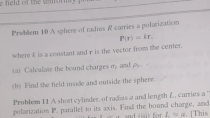 Griffiths Electrodynamics Problem 4.10 Solution page 176