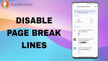 How To Turn Off And Disable Page Break Lines On DuckDuckGo App