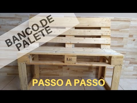 BANCO DE PALETE, PALLET, PASSO A PASSO, MUITO SIMPLES