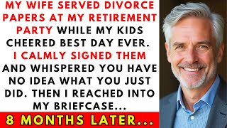 My Wife Served Divorce Papers At My Retirement Party While My Kids Cheered. NOW They Beg Me Back.