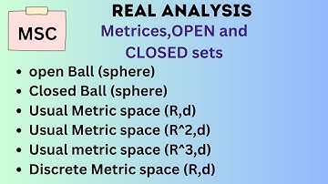 open Ball (sphere) |Closed Ball (sphere) | Usual Metric space (R,d) #analysis #realanalysis