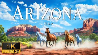 FLYING OVER ARIZONA (4K Video UHD) - Relaxing Music With Beautiful Nature Video For Stress Relief