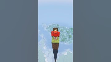 Minecraft But Blocks Under You Rise Up Every 60 seconds #minecraft #shorts #funny