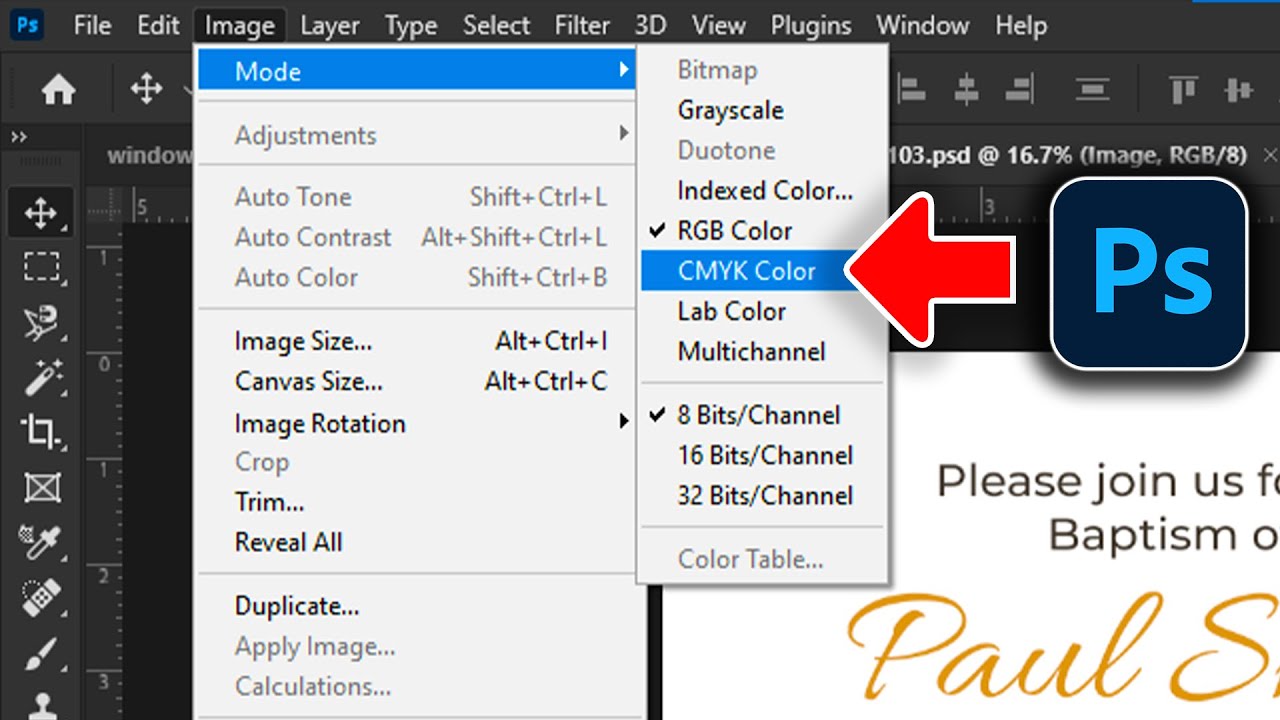 Photoshop Tutorial — Change RGB to CMYK Color Mode - YouTube