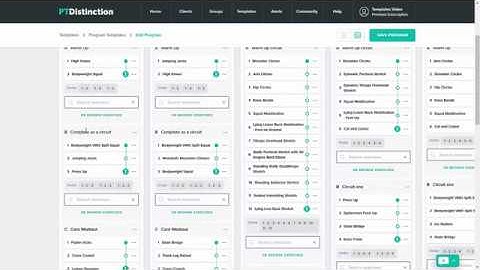 Home Training Templates in PT Distinction