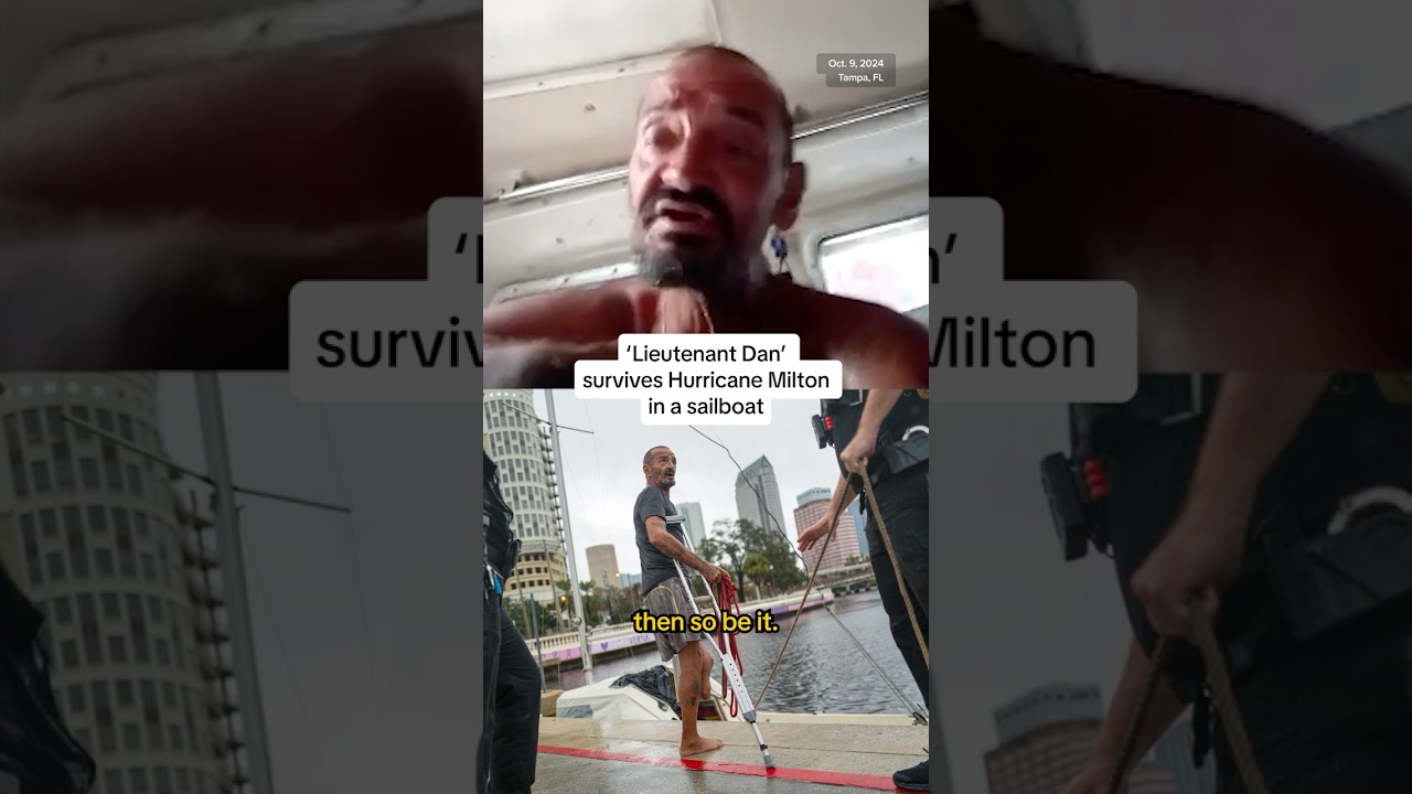 “Lieutenant Dan’ survives Hurricane Milton in a sailboat