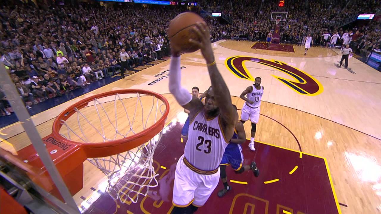 Watch: J.R. Smith lobs it up to LeBron James for the huge alley-oop dunk  against Bucks