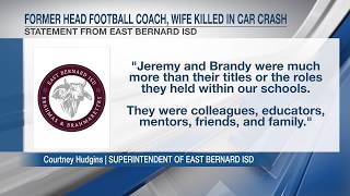 Former Harmony ISD head football coach wife killed in car crash