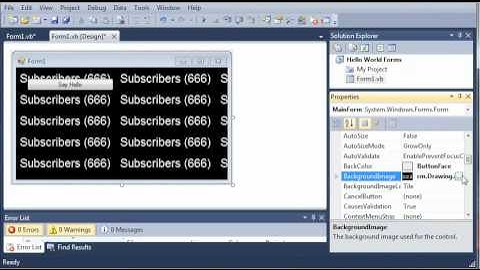 Visual Basic Tutorial - 37 - Form Properties