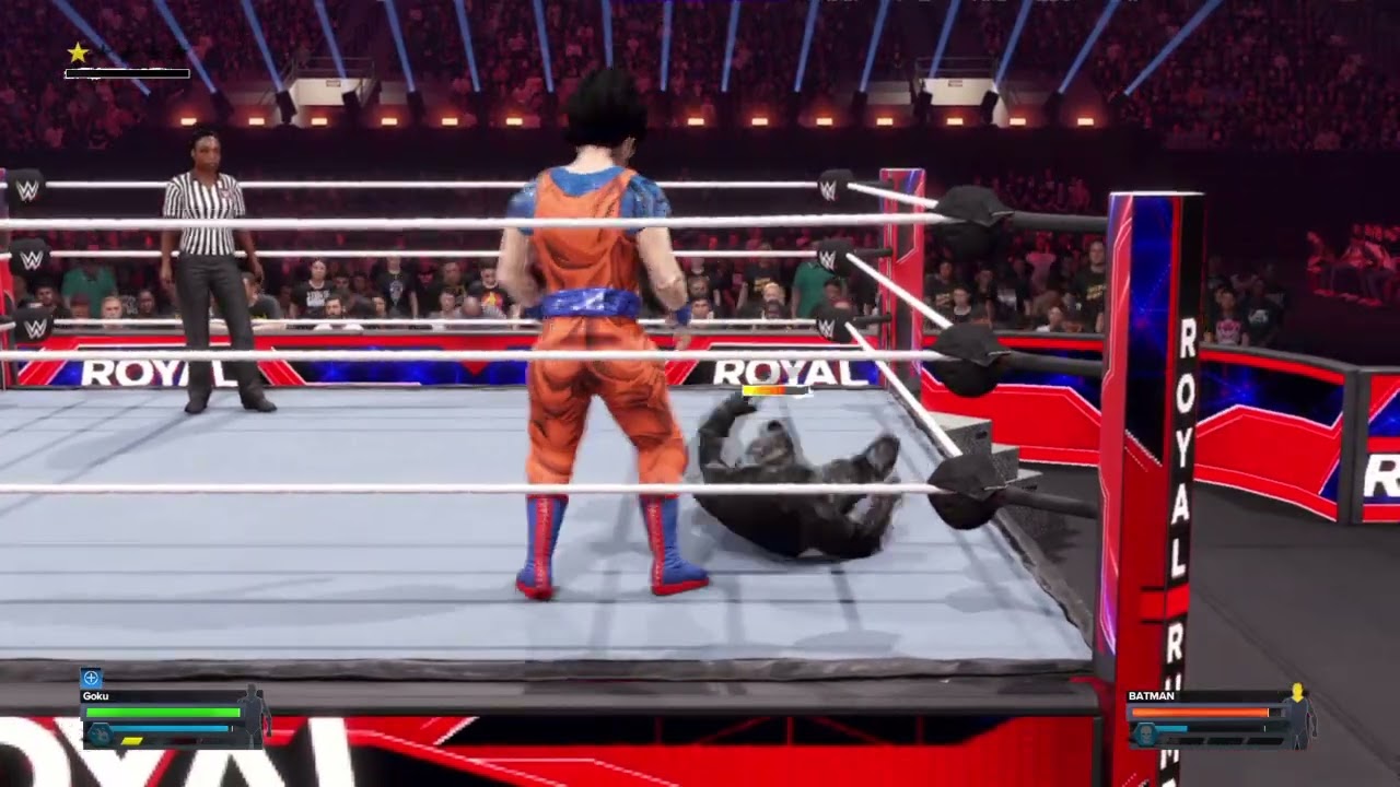Batman vs Goku wwe 2k24