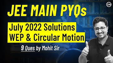 Work Energy Power July Attempt Solutions of JEE Main 2022 | Physics PYQs | Eduniti | Mohit Sir