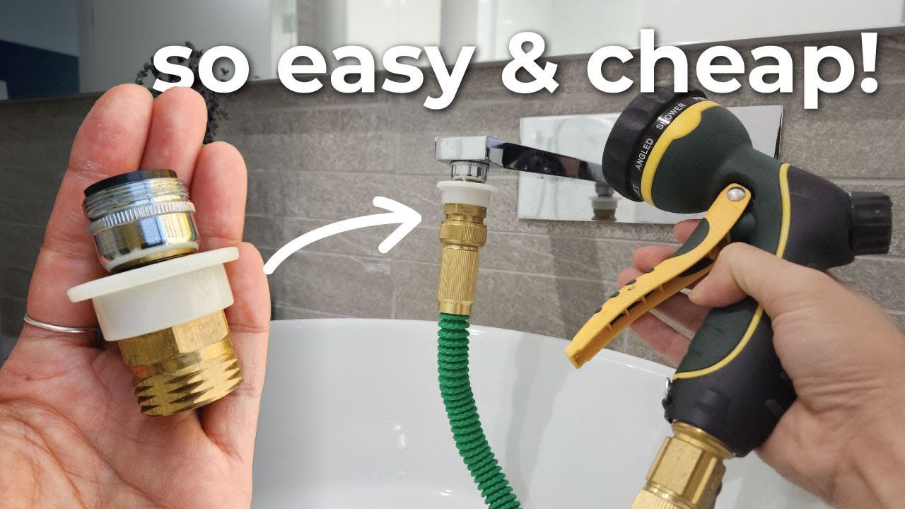 How To Connect A Garden Hose To Your Sink Faucet To Garden Hose Youtube