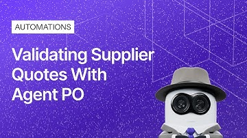 Validating Supplier Quotes with Agent PO