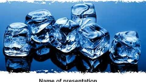 Ice Cubes PowerPoint Template by PoweredTemplate.com