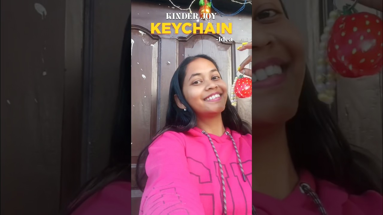 “Kinder Joy khaya… keychain banaya 🍫🔑” 