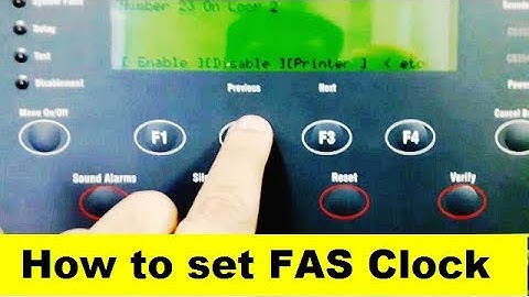 PART 11 -TRAINING -GENT VIGILON Fire Alarm system-Operation- Clock Set