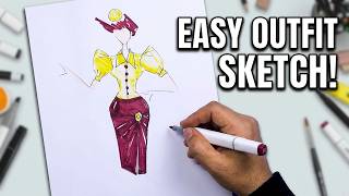 Fashion Design Sketching Tutorial 2025 - Professional Outfit Drawing Step by Step | SSM Fashion