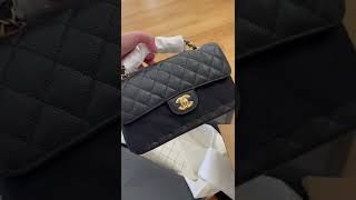 Unboxing Chanel small classic flap in caviar . Sold my jumbo for this unicorn 💃 Unboxing Chanel small classic flap in caviar . Sold my jumbo for this unicorn 💃