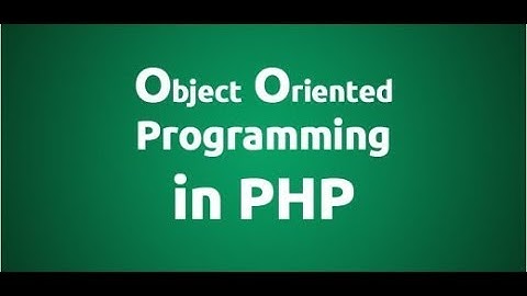 Introduction | Object-Oriented Programming in php | مقدمة
