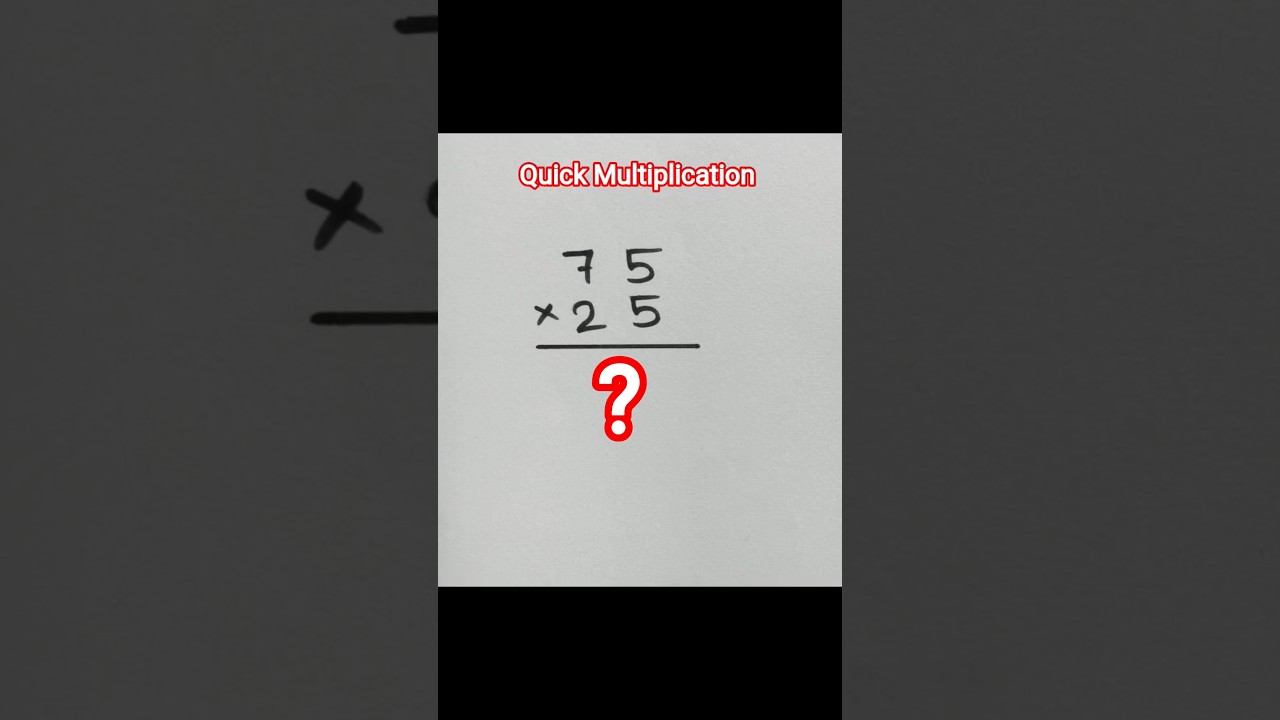 Math multiplication trick 