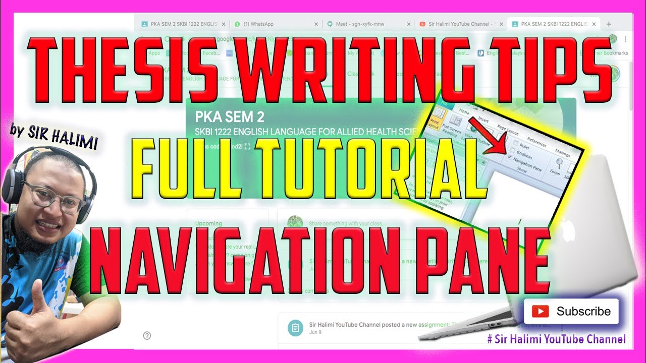 Thesis writing tips; Full tutorial Navigation Pane in Microsoft Word