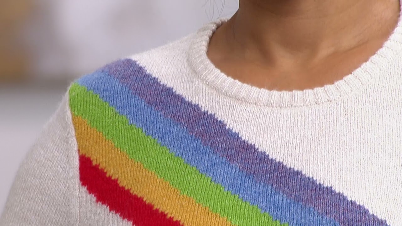 Skinnygirl Rainbow Sash Sweater 
