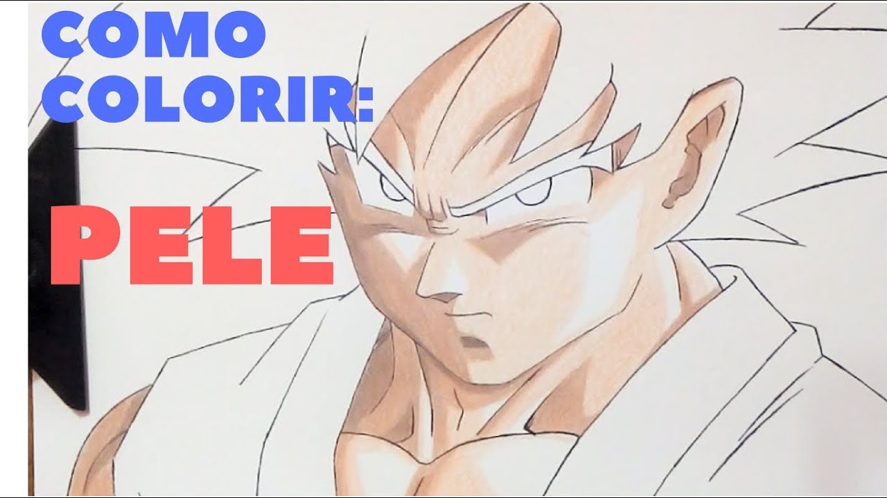 TUTORIAL Como COLORIR PELE  Son Goku Dragon Ball Super 