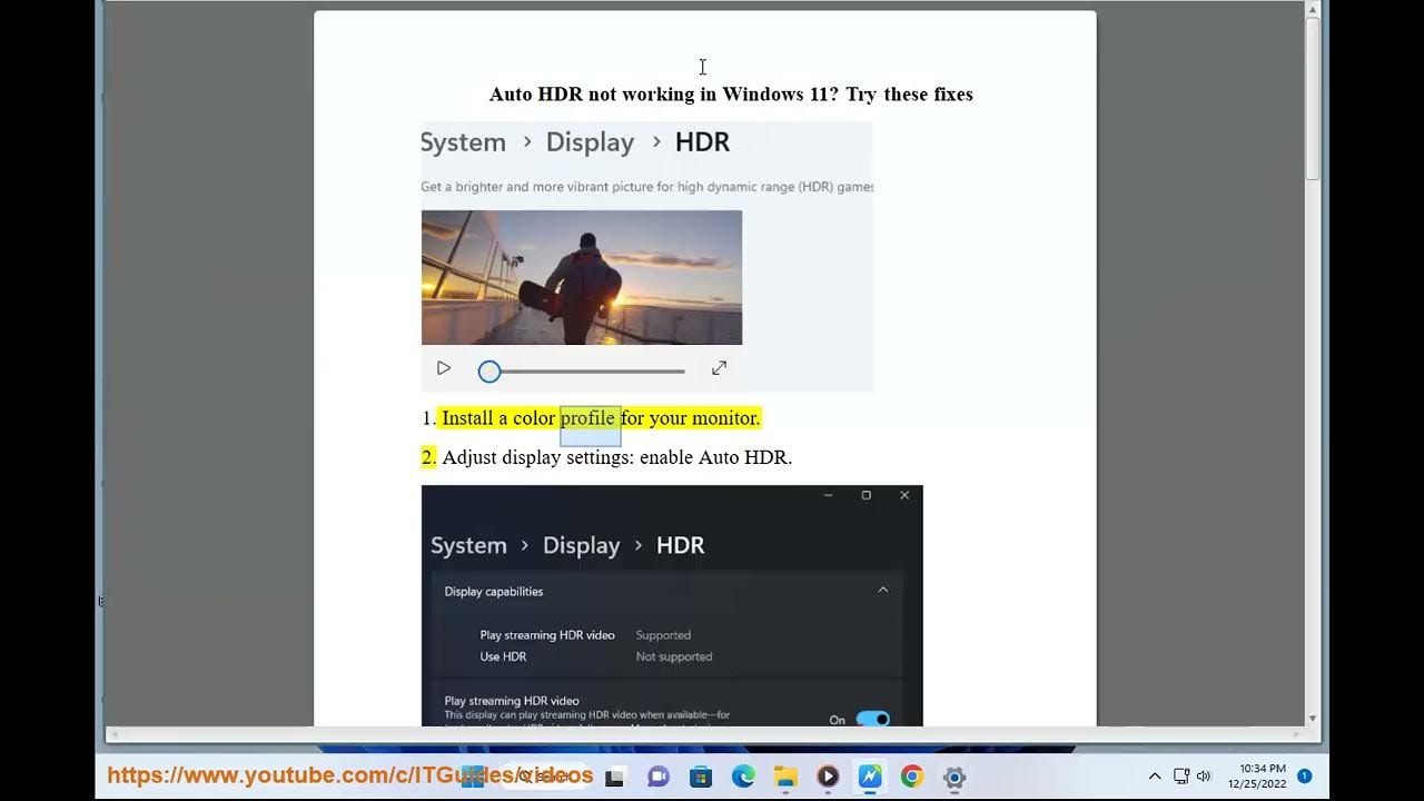 Fix Auto HDR not working in Windows 11 YouTube