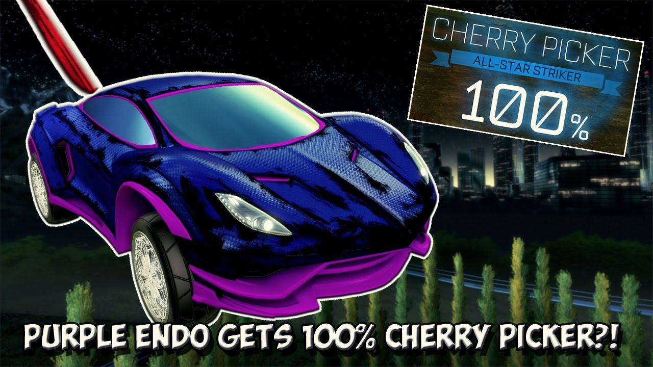 100 On CHERRY PICKER Rocket League Training! (RAGE Warning) PURPLE Endo + RED Tachyon Boost