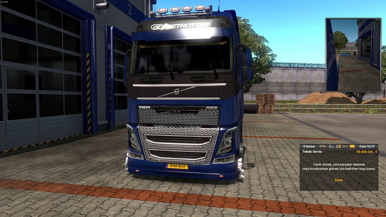 Euro Truck Simulator 2 Volvo Panjurunu Kod İle Siyah