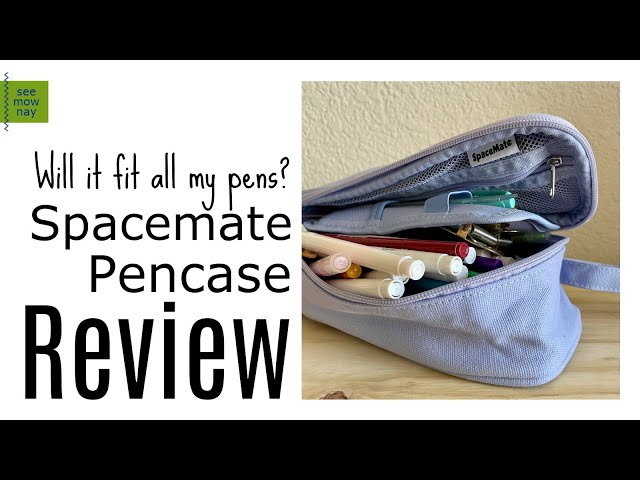 SpaceMate Heavy Duty Canvas Pencil Case Pouch Bag - Holds 50-100 Pencils - Large Big Capacity Aesthetic Pen Case School Supplies