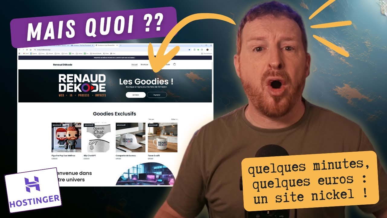 Créez votre site web en quelques minutes avec Hostinger et l'IA !