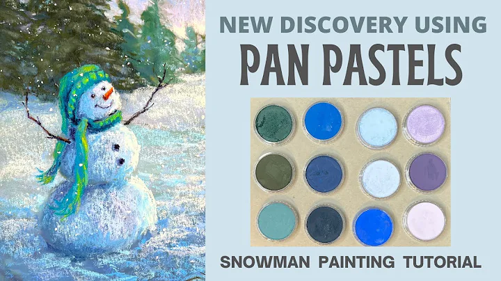 My NEW DISCOVERY Using Pan Pastels! Snowman Painti...