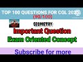Geometry Important Question ✅| 📚SSC CGL 2025 | 🎯Top 100 Questions | #ssc #motivation