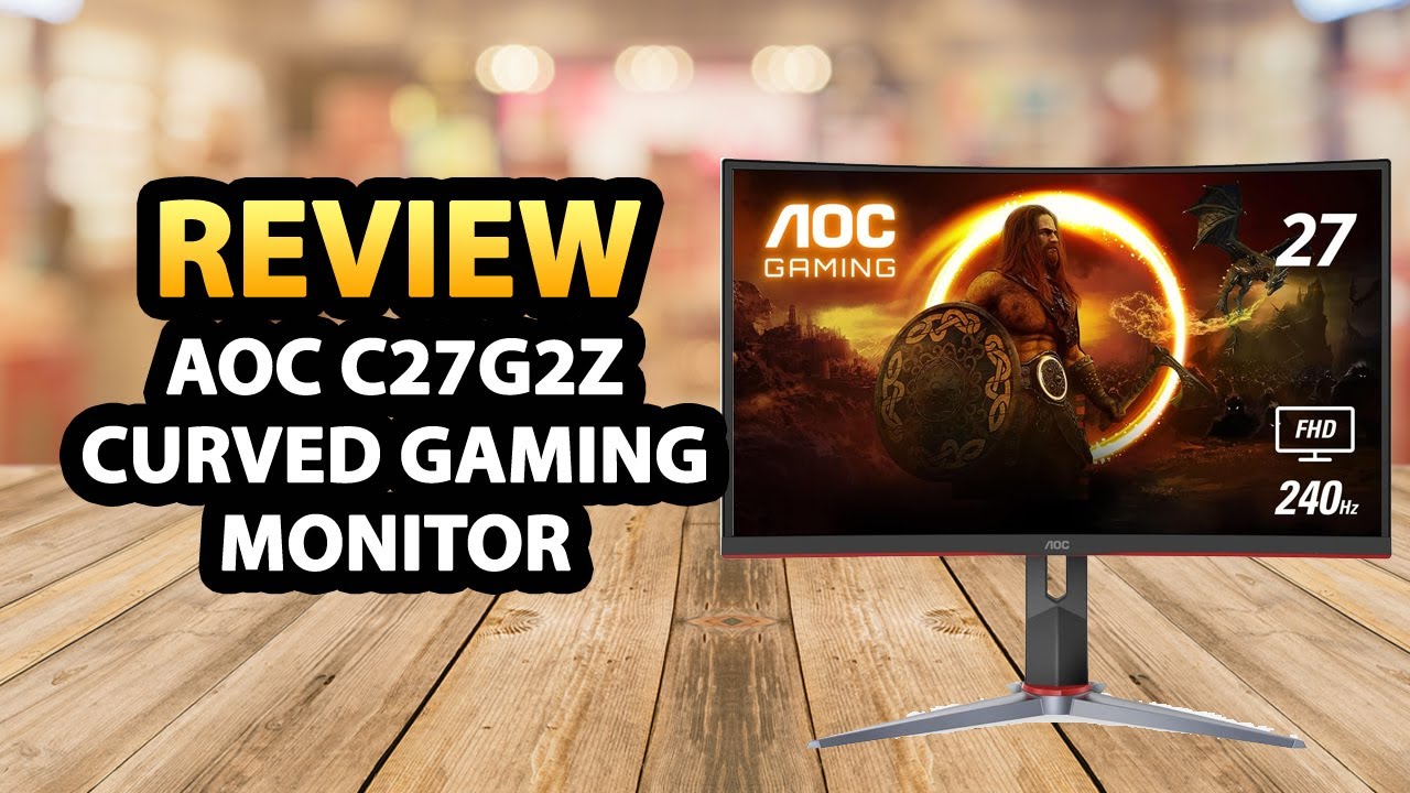 AOC C27G2Z 27 inch Curved Frameless Ultra-Fast Gaming Monitor, FHD 1080p,  0.5ms 240Hz, FreeSync, HDMI/DP/VGA, Height Adjustable, 3-Year Zero Dead  Pixel Guarantee, Black, 27 inch FHD Curved 