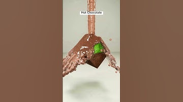 Minecraft Block vs Crazy Liquids! Blender Physics Simulation #blender #shorts #usa