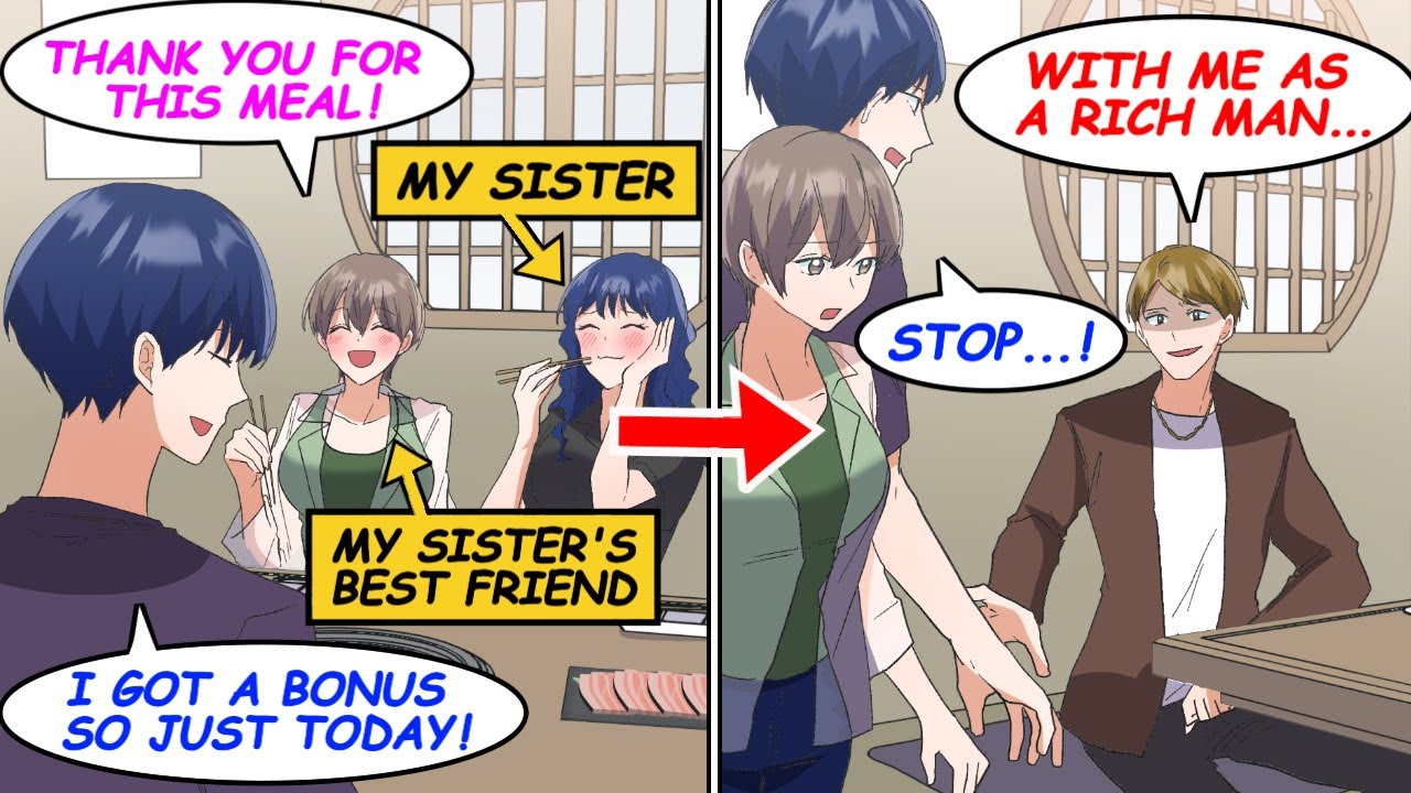 【Manga】I went out to eat with my sister and her friend, and a man looked down on me. He told them...