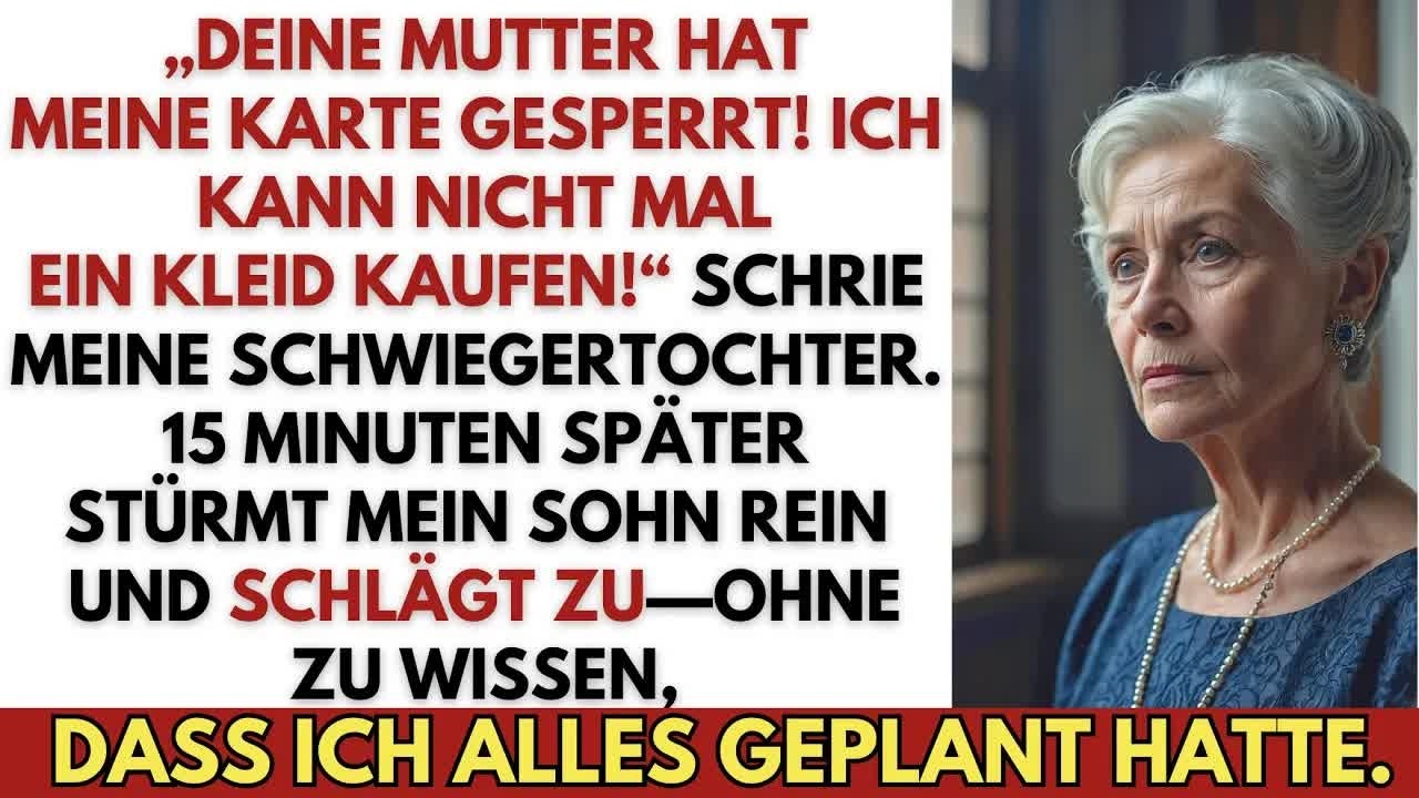 „Deine Mutter hat meine Karte gesperrt!“ rief sie  Dann stürmte mein Sohn herein – und schlug zu